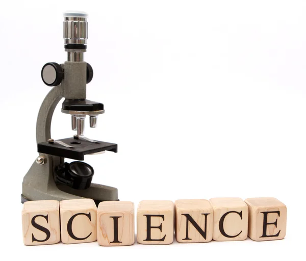 Building Blocks with microscope — Stock Photo, Image