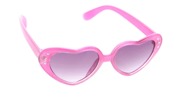 Ροζ σχήμα καρδιάς γυαλιά ηλίου — Φωτογραφία Αρχείου