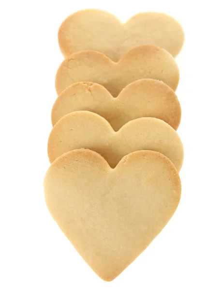 Biscoitos de biscoito em forma de coração — Fotografia de Stock