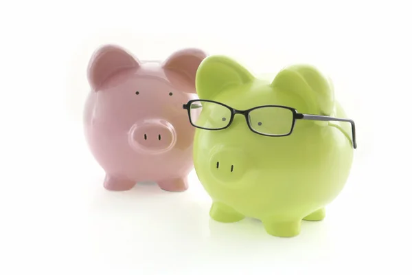 Two Piggy Banks — Stock Photo, Image