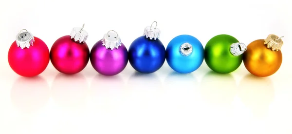 Colored christmas baubles — Stock Photo, Image