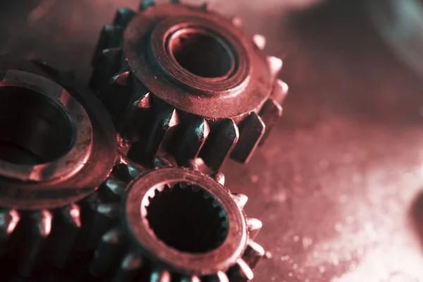 Old dirty metal cog gears — Stock Photo, Image