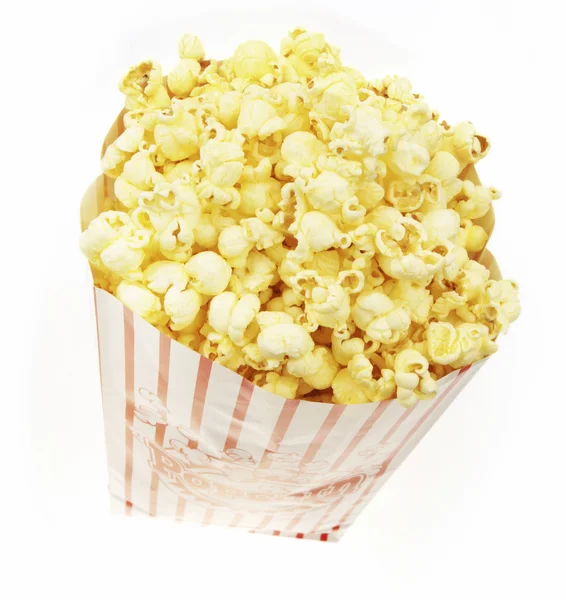 Scatola di popcorn rosso e bianco — Foto Stock