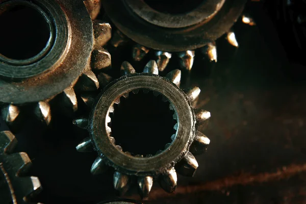 Old dirty metal cog gears — Stock Photo, Image