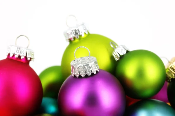 Renkli Noel baubles — Stok fotoğraf