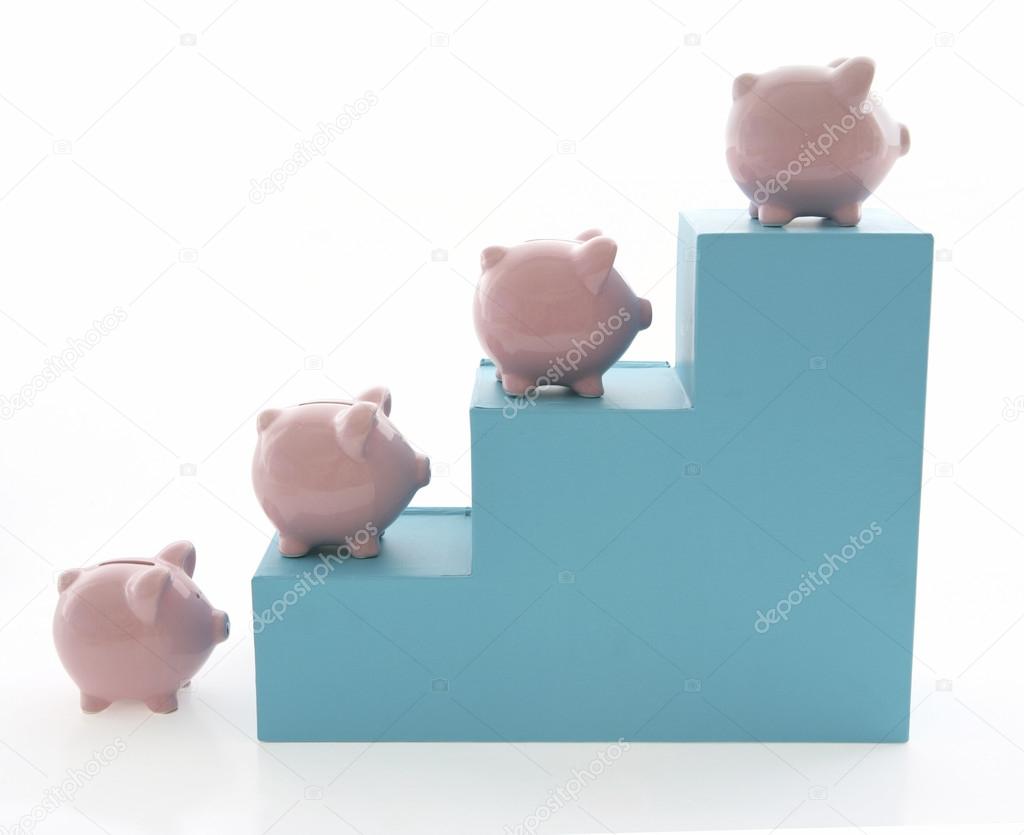 Piggy Banks on white