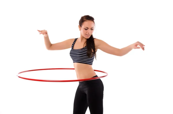 Chica con Hula Hoop —  Fotos de Stock