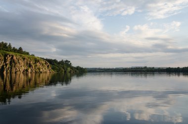 rock river turuncu günbatımı ışık