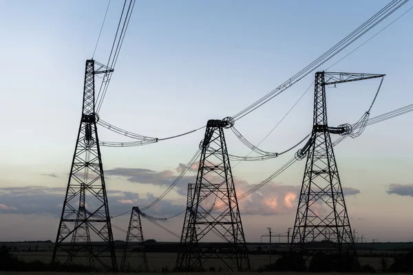 High-voltage power line — Stock Photo, Image