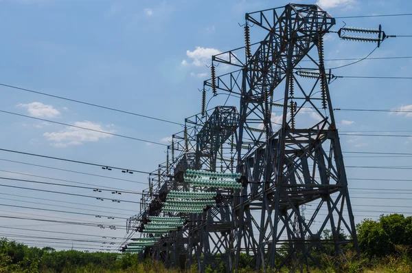 High-voltage power line — Stock Photo, Image