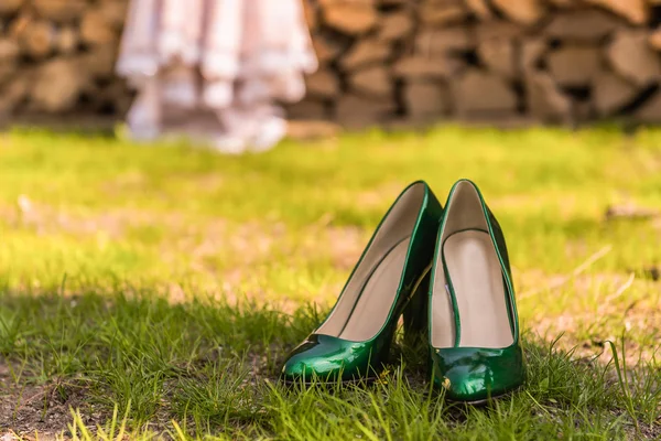 Весільного взуття наречена — стокове фото