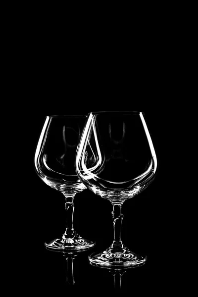 Verre transparent pour le vin — Photo