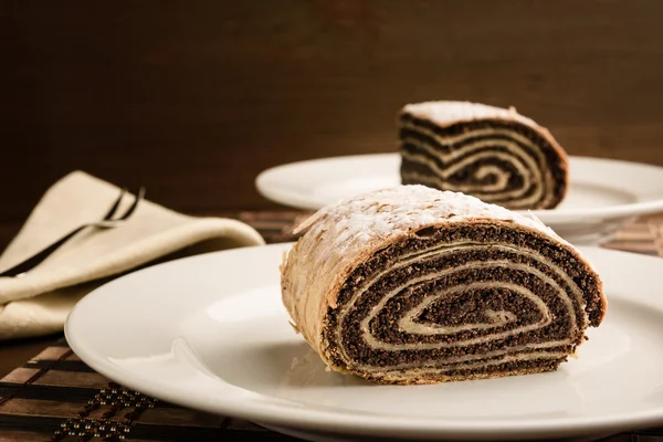 Strudel con semi di papavero — Foto Stock