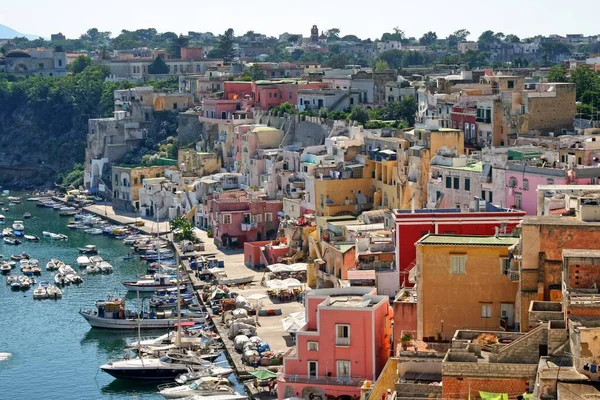 Napoli Campania Talya Körfezi Ndeki Procida Adası Bakın — Stok fotoğraf