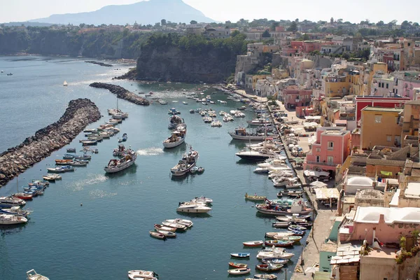 Napoli Campania Talya Körfezi Ndeki Procida Adası Bakın — Stok fotoğraf