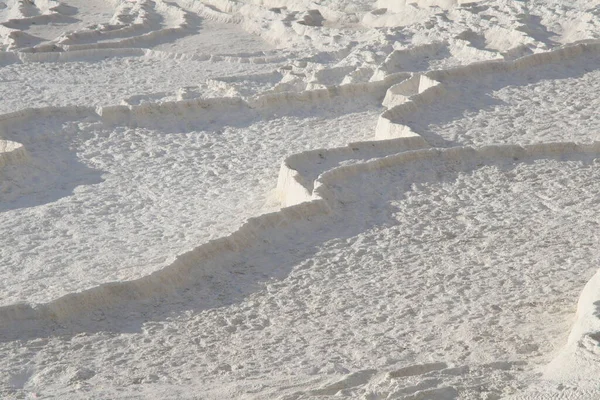 Denizli yakınlarındaki Pamukkale 'de kireçtaşı terasları
