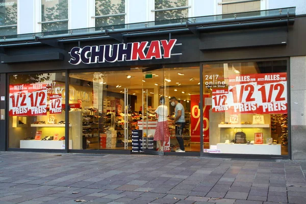Paderborn Nrw Germany August 2020 Shop Schuhkay Group Shoe Seller — стокове фото