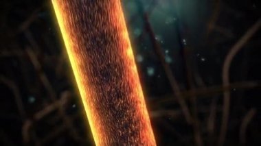 Koyu arkaplandaki 3d Beyin Nöronu 