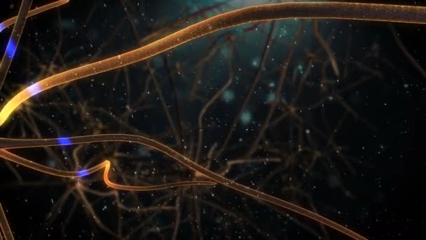 Brain Neuron Een Donkere Achtergrond — Stockvideo