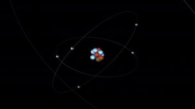 Boron yakınlaştır - Atomlar 3 boyutlu animasyon