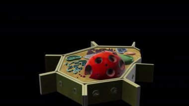 Siyah arkaplanda 3B model animasyonu