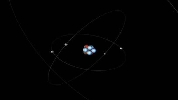 Berillium Kicsinyítés Atom Animáció — Stock videók