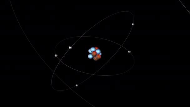 Zoom Fuori Boron Atomi Animazione — Video Stock