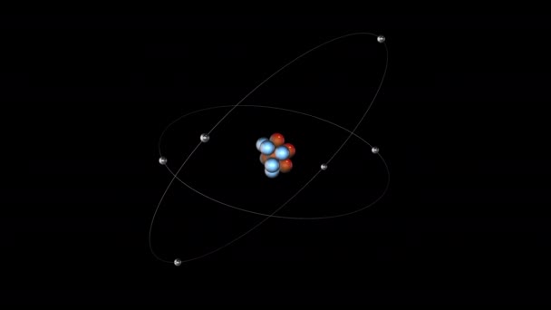 Carbono Animación Átomos — Vídeo de stock