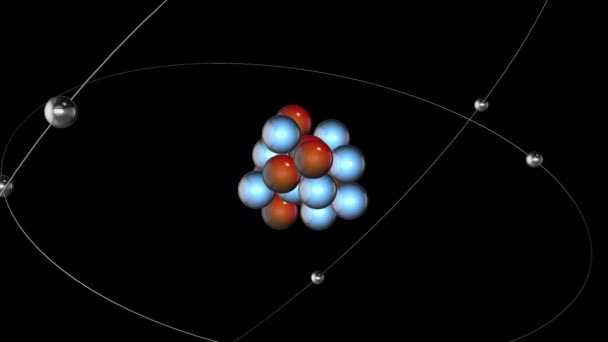 Εστίαση Φθορίου Atoms Animation — Αρχείο Βίντεο