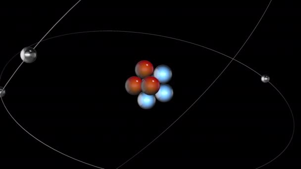 Lithium Zoom Out Atoms Animation — Stock Video