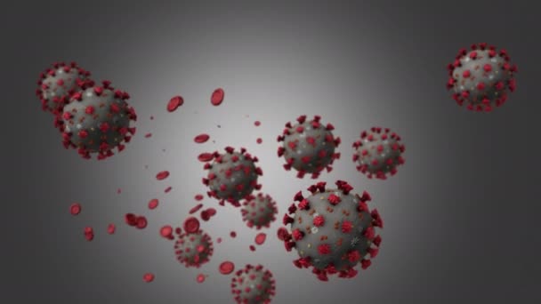 Coronavirus Dengan Latar Belakang Putih — Stok Video