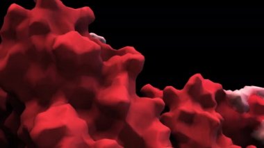 360 Dönen Otantik Sars-Cov-2 Virüs Parçacığının 3 boyutlu kusursuz döngüsü