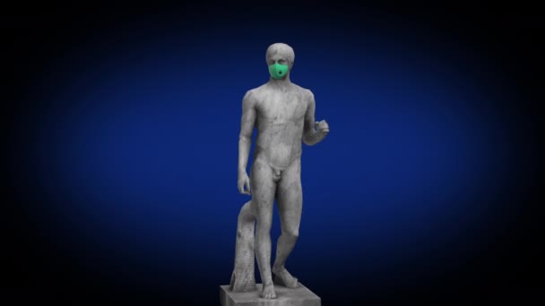 Animazione Modello Statua — Video Stock