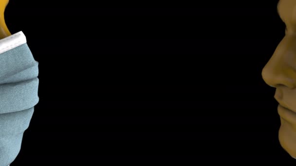 Siyah Arkaplanda Model Animasyonu — Stok video