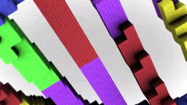 Dna Bloc Briques Zoom Arrière Diagonale Hélice Adn Rotative — Video