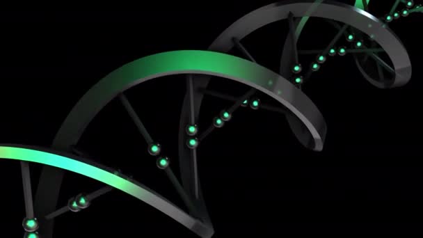 Roterande Dna Spiral Loop — Stockvideo