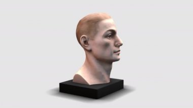 Beyaz arkaplanda 3B model animasyonu