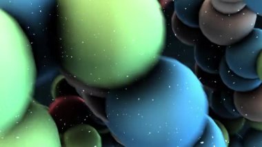 DNA - Çoklu renk yakınlaştır - dikey - Dönen DNA sarmalı