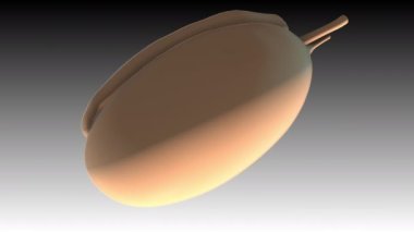 Gradyan arkaplanda 3d animasyon modeli
