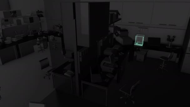 生物研究实验室3D动画 — 图库视频影像