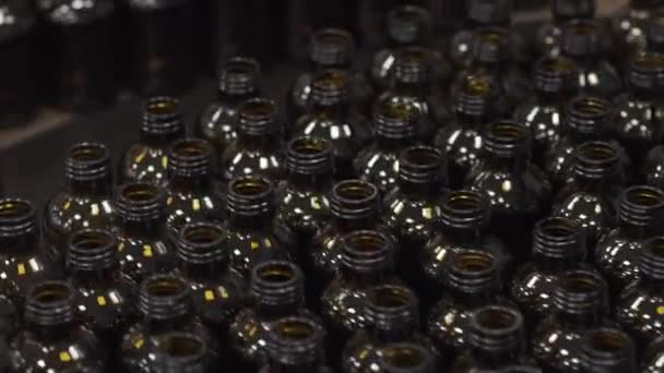 Medicinal Rotation Bottles Medicine Industry Factory — Vídeo de Stock