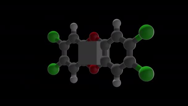 Dioxina Bola Vara Modelo — Vídeo de Stock