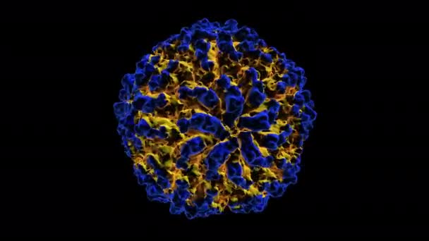 Virüsü Bir Virüsün Boyutlu Görüntüsü — Stok video