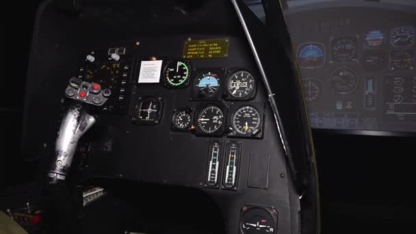 Simulador Voo Para Pilotos Helicóptero — Vídeo de Stock