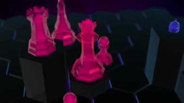 Uzayda satrancın 3d animasyonu