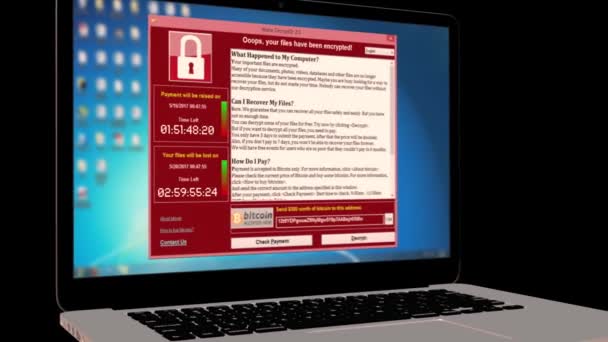 Cryptolocker Funktion Modell — Stockvideo