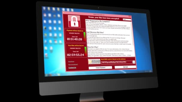 Cryptolocker Actie Model — Stockvideo