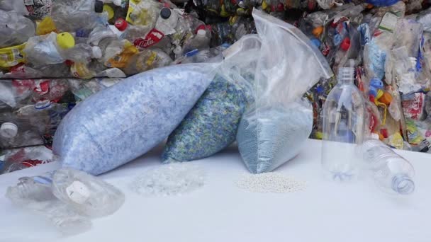 Процес Переробки Пластику — стокове відео