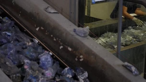 Proces Recyklingu Tworzyw Sztucznych — Wideo stockowe