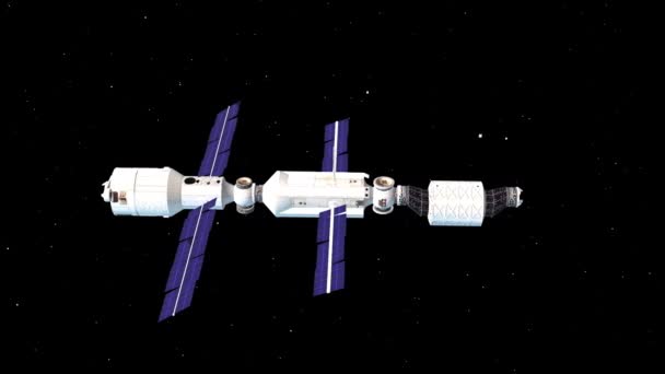 Evolução Tempo Estação Espacial Internacional — Vídeo de Stock